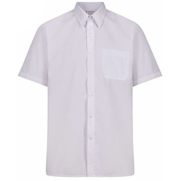Short Sleeve Non Iron Polycotton Shirts - Twin Pack -junior Thumbnail